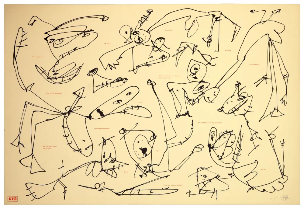 Litografía Saura - Les quatre saisons, Été