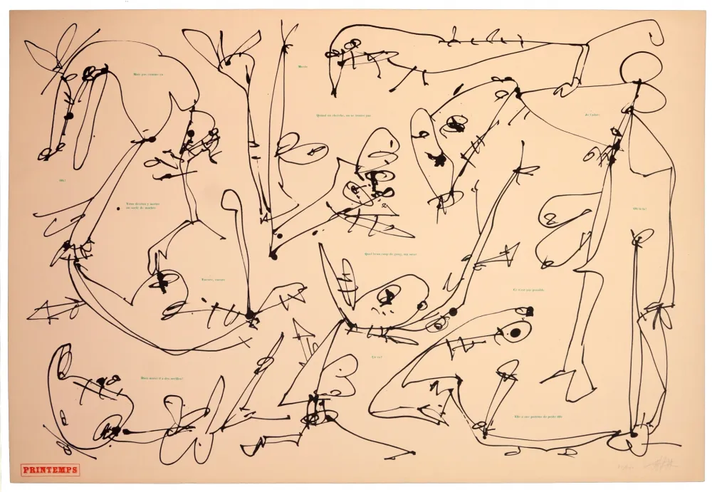 Linograbado Saura - Les quatre saisons, Printemps