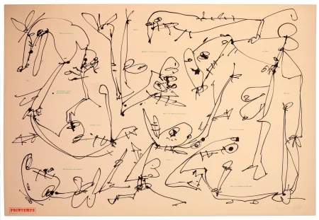 Linograbado Saura - Les quatre saisons, Printemps