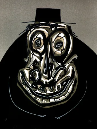 Litografía Saura - Melanchton I, Une chaire d'ombre