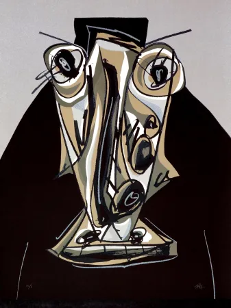 Litografía Saura - Melanchton III, Une chaire d'ombre