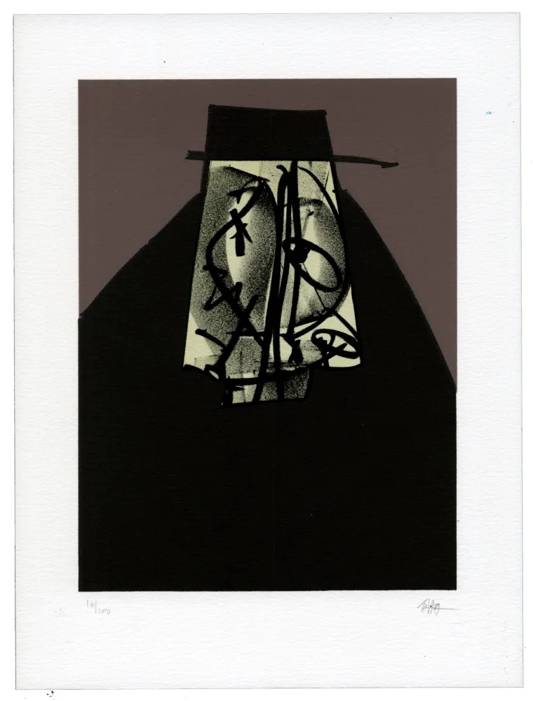 Litografía Saura - Portrait I