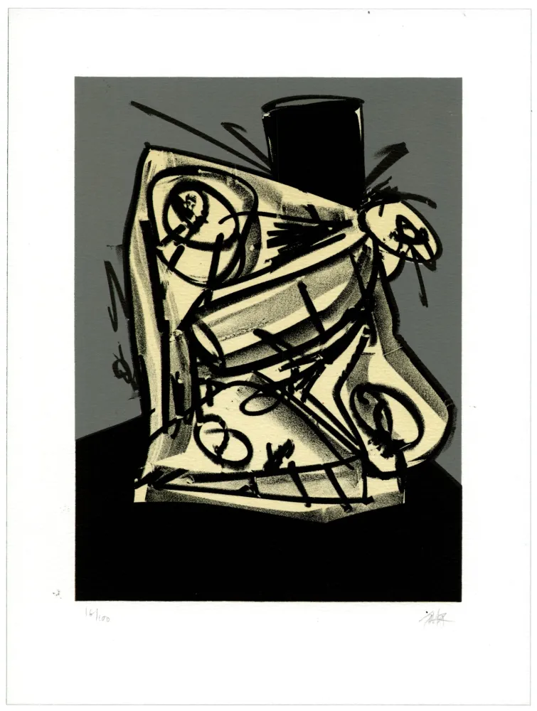 Litografía Saura - Portrait II