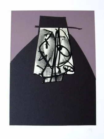 Litografía Saura - Portrait II