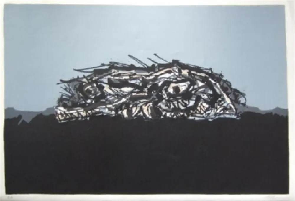 Litografía Saura - Portrait imaginaire de Goya