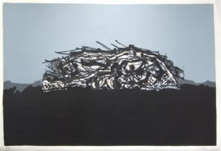 Litografía Saura - Portrait imaginaire de Goya