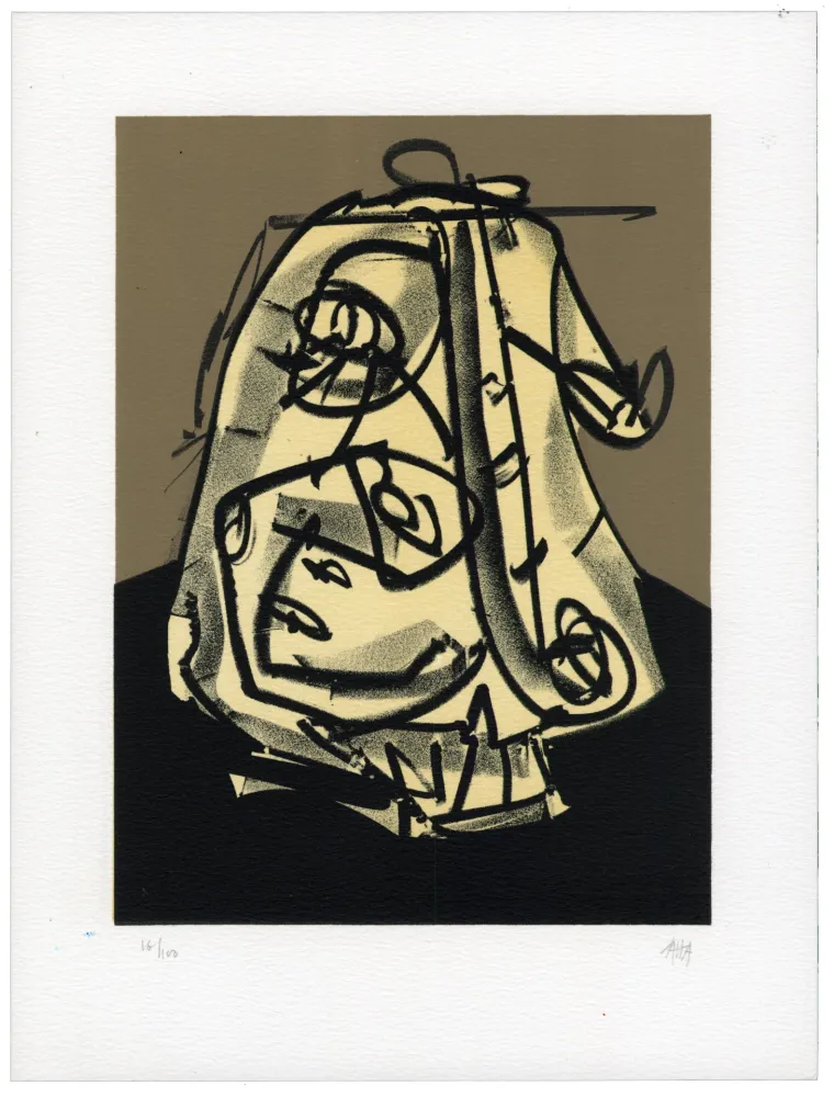 Litografía Saura - Portrait V