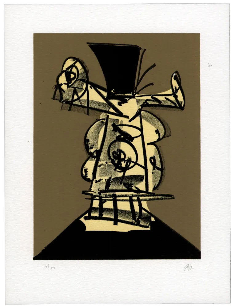 Litografía Saura - Portrait VIII