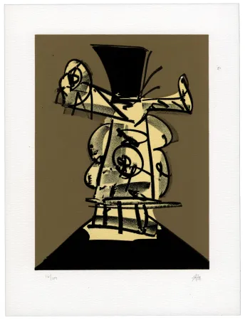 Litografía Saura - Portrait VIII