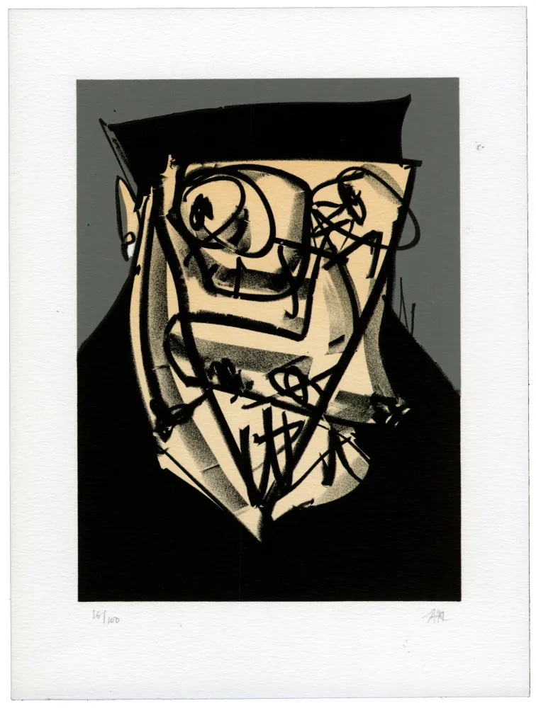 Litografía Saura - Portrait XIV