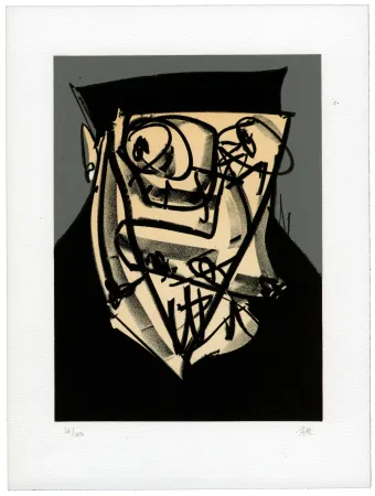 Litografía Saura - Portrait XIV