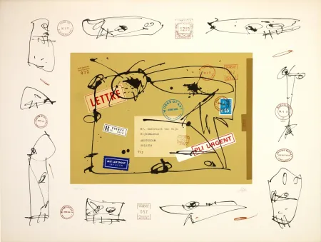 Litografía Saura - Rembrandt Van Rijin