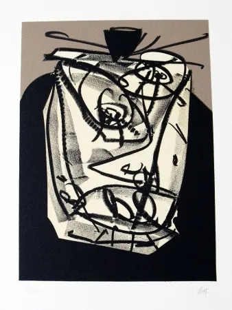 Litografía Saura - Retrato