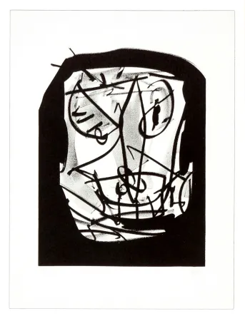 Litografía Saura - Retrato