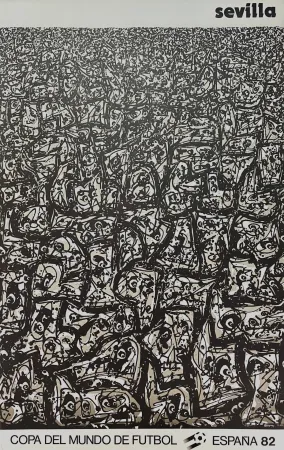 Cartel Saura - Sevilla - Copa del Mundo de futbol