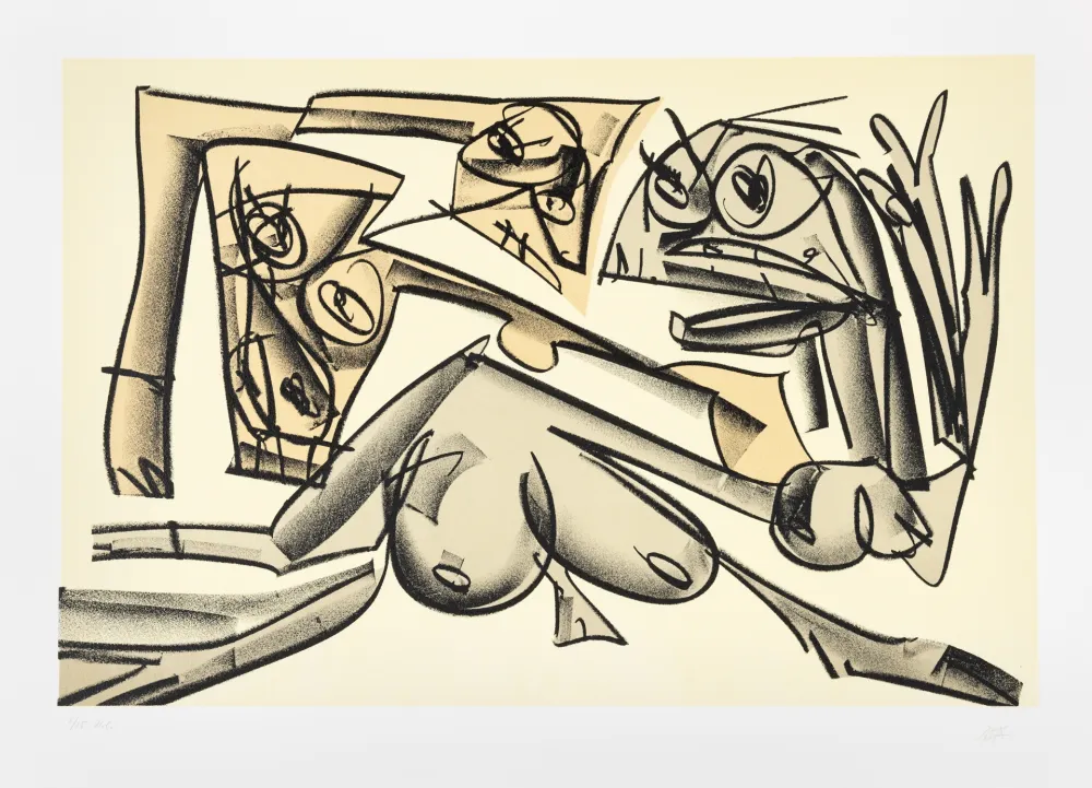 Litografía Saura - Tagebücher Kafka 1