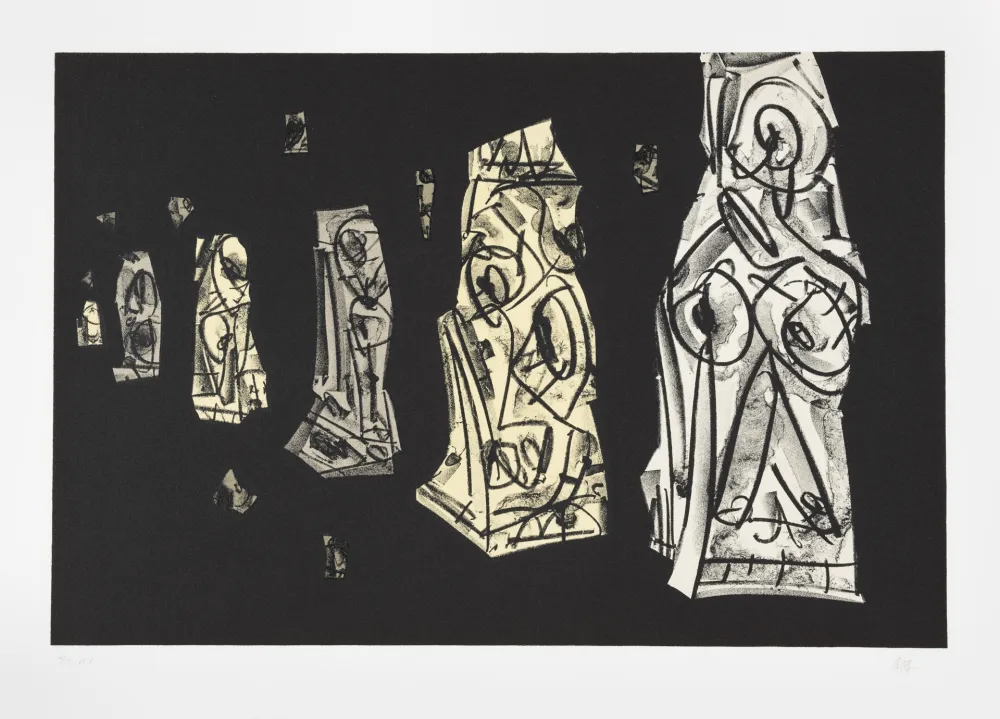 Litografía Saura - Tagebücher Kafka 2