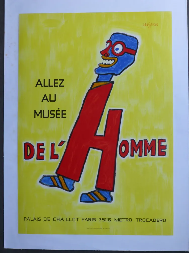 Cartel Savignac - Allez au musée de l'homme 