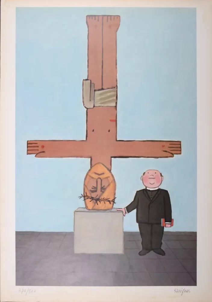 Litografía Savignac - L'Eglise