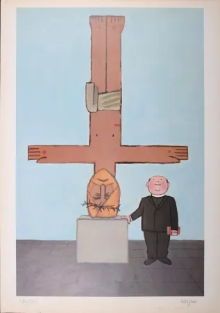 Litografía Savignac - L'Eglise