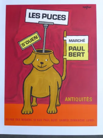 Cartel Savignac - Les puces de Saint Ouen 