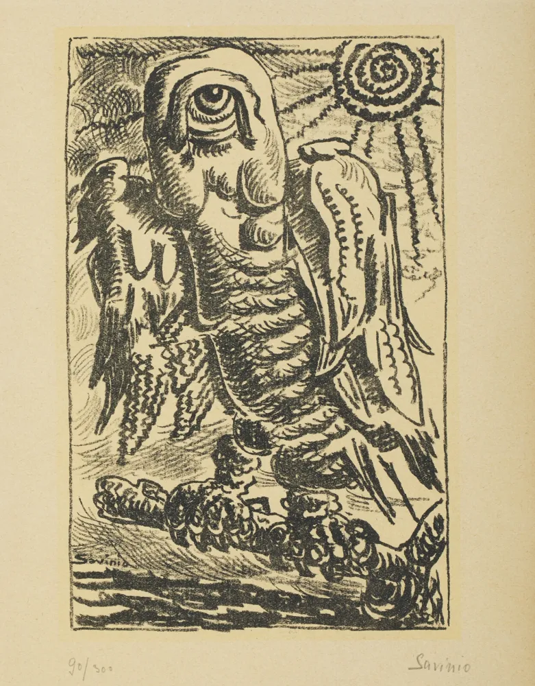 Litografía Savinio - Alberto Savinio (1891–1952) - Da la nostra anima - Lithograph on paper - 1944