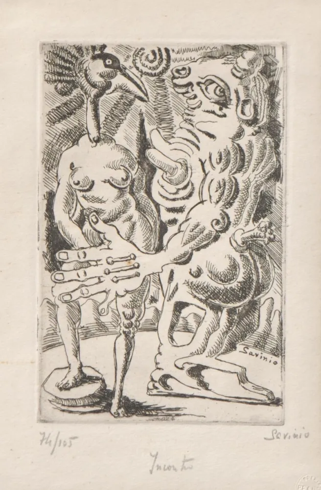 Aguafuerte Savinio - Incontro