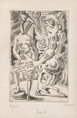 Aguafuerte Savinio - Incontro