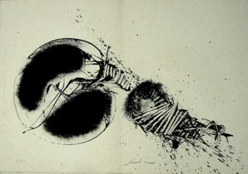 Litografía Scanavino - A mezzo della notte