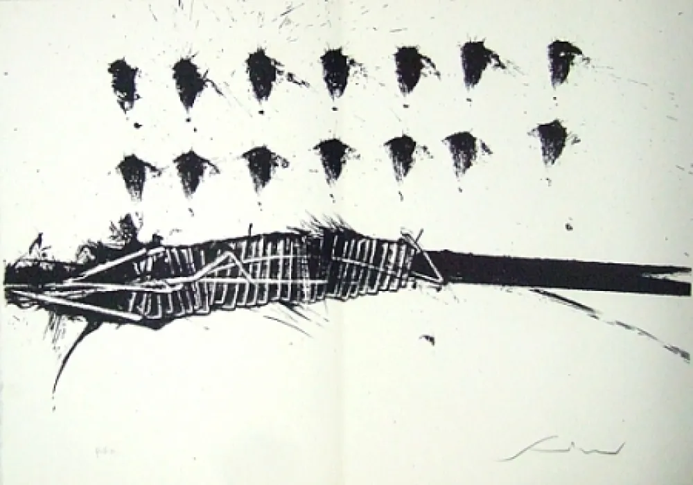 Litografía Scanavino - A mezzo della notte