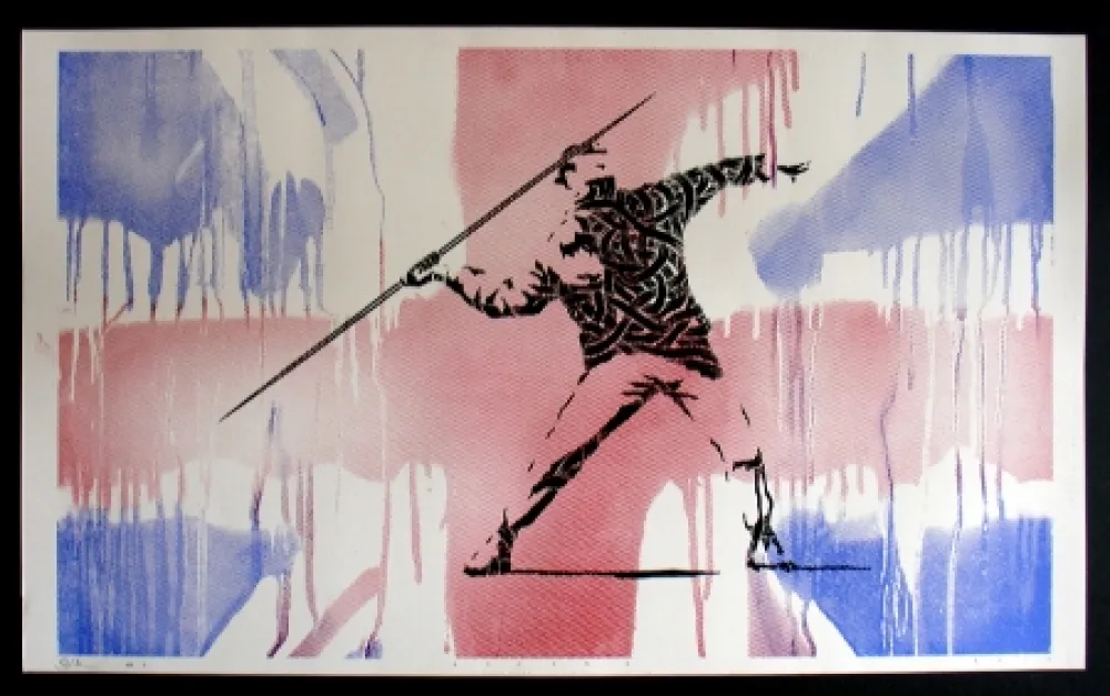Serigrafía Schade - Bansky UK Flag