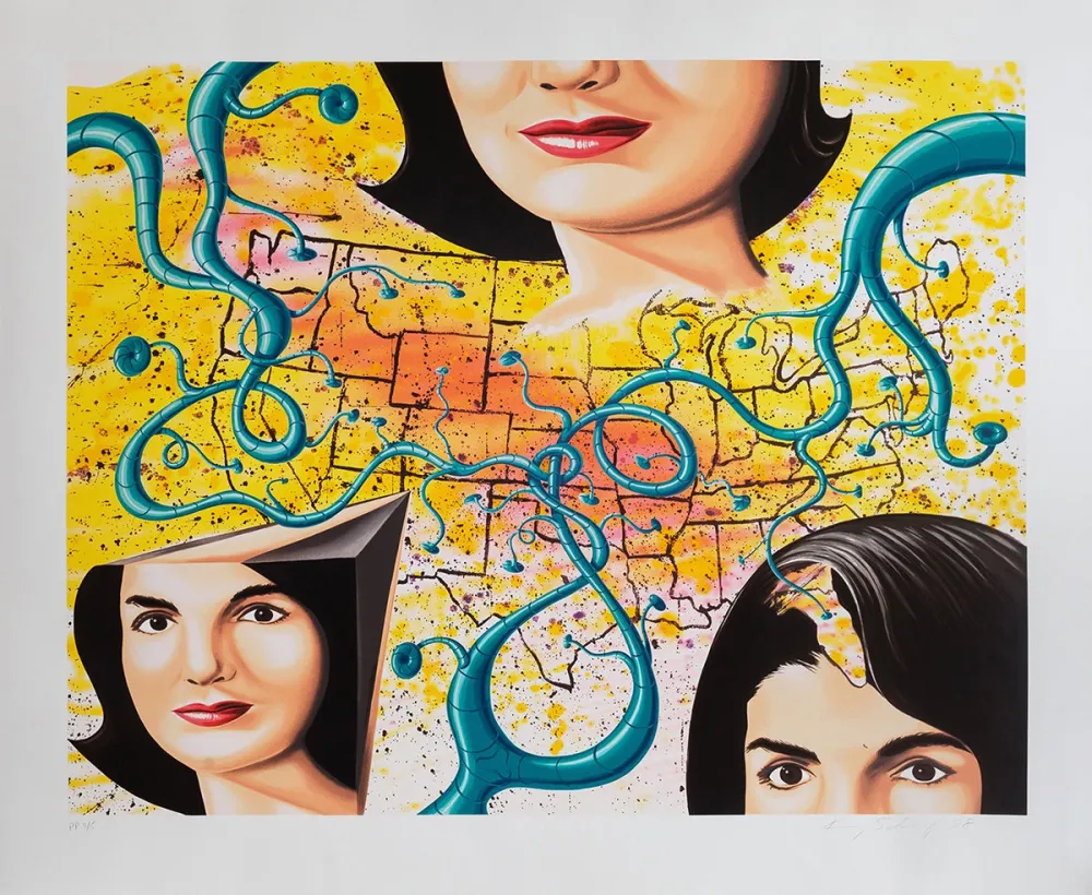 Serigrafía Scharf - THE 3 FACES OF JACKIE THE AMERICAN