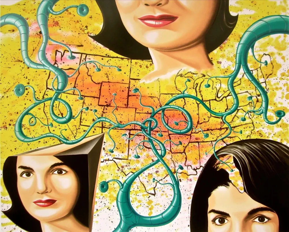 Serigrafía Scharf - The Three Faces of Jackie