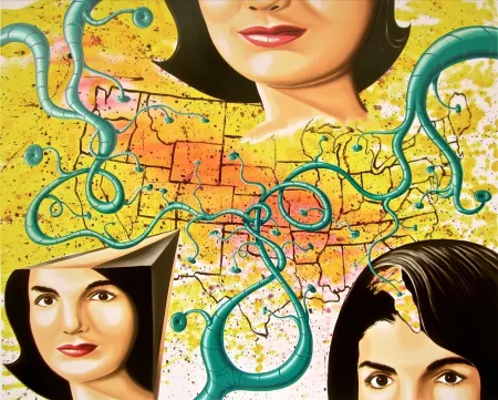 Serigrafía Scharf - The Three Faces of Jackie