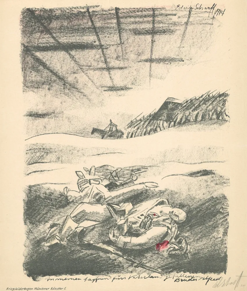 Litografía Scharff - Untitled, from Kriegsbilderbogen Münchner Künstler