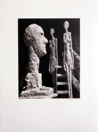 Litografía Scheidegger - Grande tête en plâtre