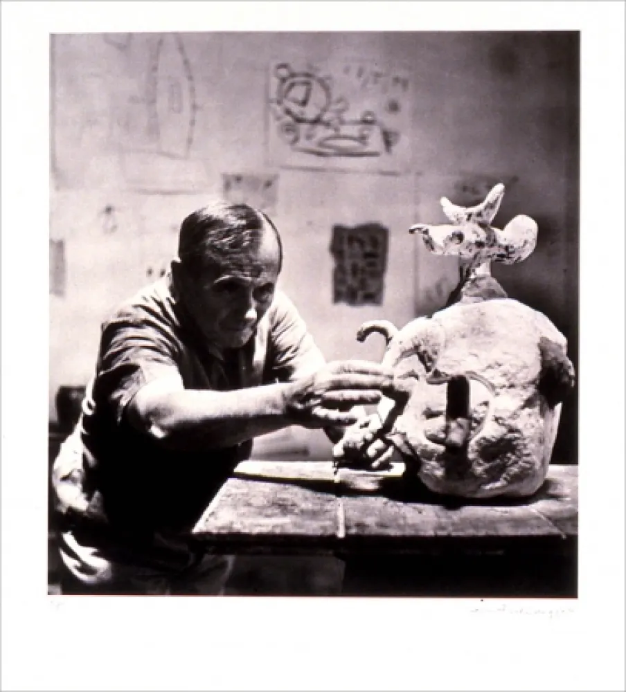 Litografía Scheidegger - Miro traces d' une rencontre