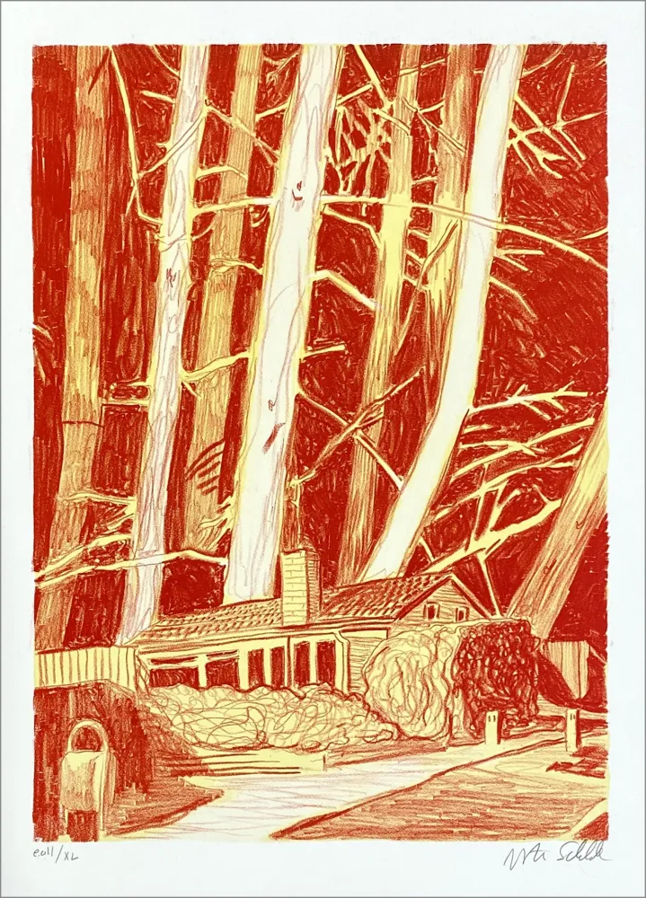 Litografía Schelde - House in the woods