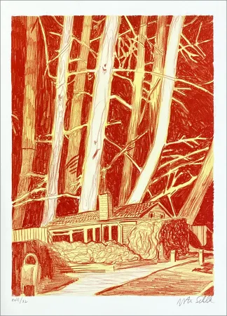 Litografía Schelde - House in the woods