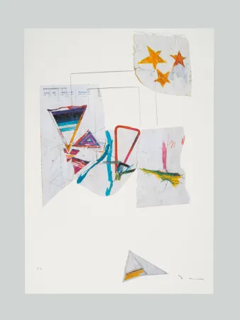 Litografía Schifano - Composizione