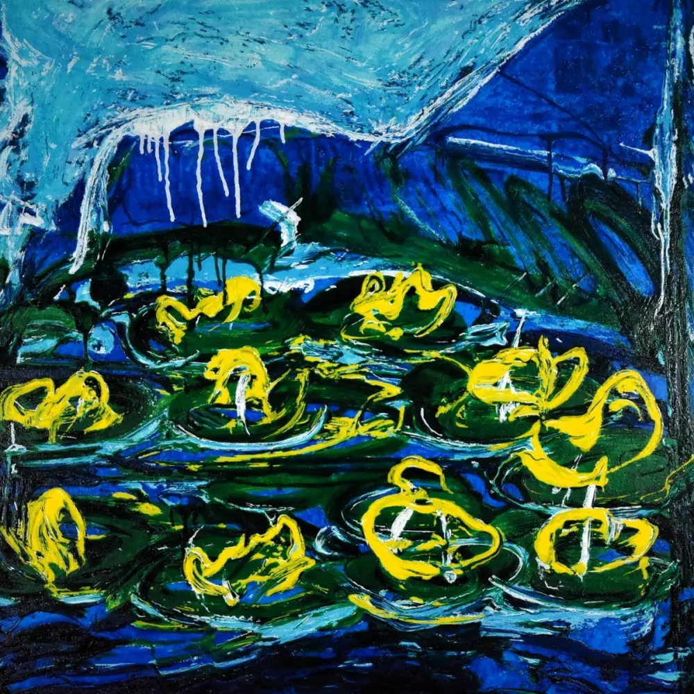 Litografía Schifano - Mario Schifano (1934–1998) - Acquatico - Enamel screen printing - 1988