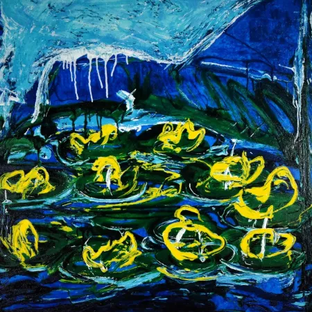 Litografía Schifano - Mario Schifano (1934–1998) - Acquatico - Enamel screen printing - 1988