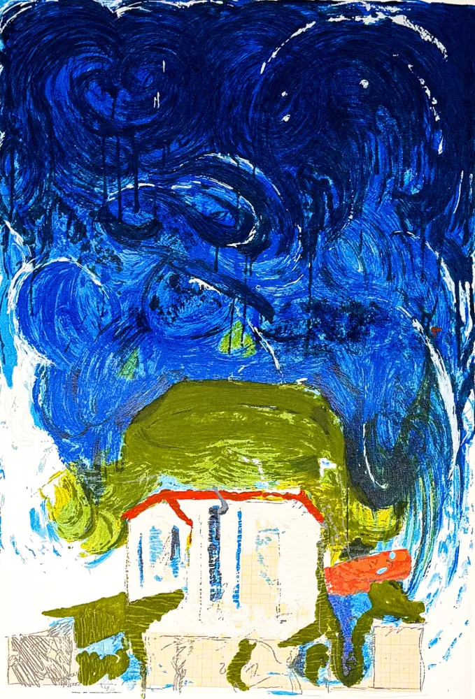 Serigrafía Schifano - Mario Schifano (1934–1998) - Casa Dolce - Enamel screen printing and collage - 1997