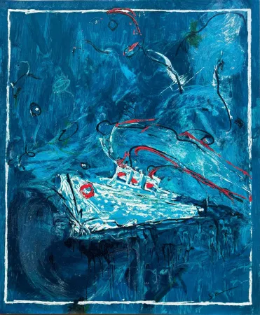 Serigrafía Schifano - Mario Schifano (1934–1998) – Crociera – Textured enamel screen printing, 37-colour printing on Magnani di Pescia paper – 1988