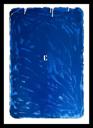 Serigrafía Schifano - Mario Schifano (1934–1998) - Monochrome - Materic serigraphy with enamels on cardboard - 1975