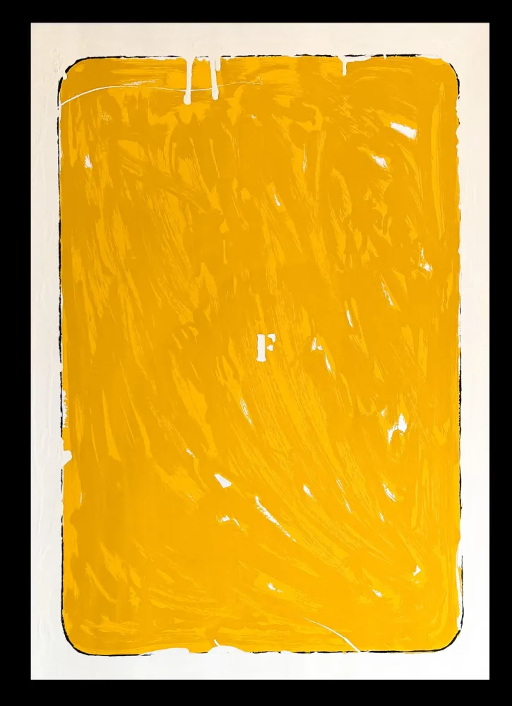 Serigrafía Schifano - Mario Schifano (1934–1998) - Monochrome - Materic serigraphy with enamels on cardboard - 1975