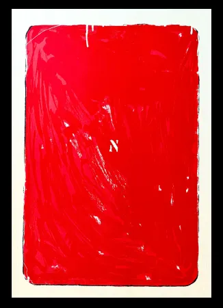 Serigrafía Schifano - Mario Schifano (1934–1998) - Monochrome - Materic serigraphy with enamels on cardboard - 1975