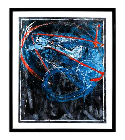 Serigrafía Schifano - Mario Schifano ( 1934 - 1998 ) - NAVIGATORE NOTTURNO - Enamel screen print in 45 colors on Magnani paper - 1989