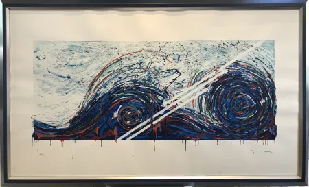 Serigrafía Schifano - Onda neonata