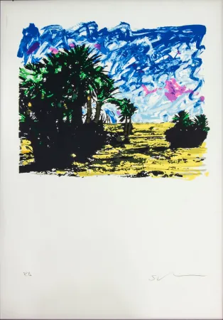 Litografía Schifano - SENZA TITOLO